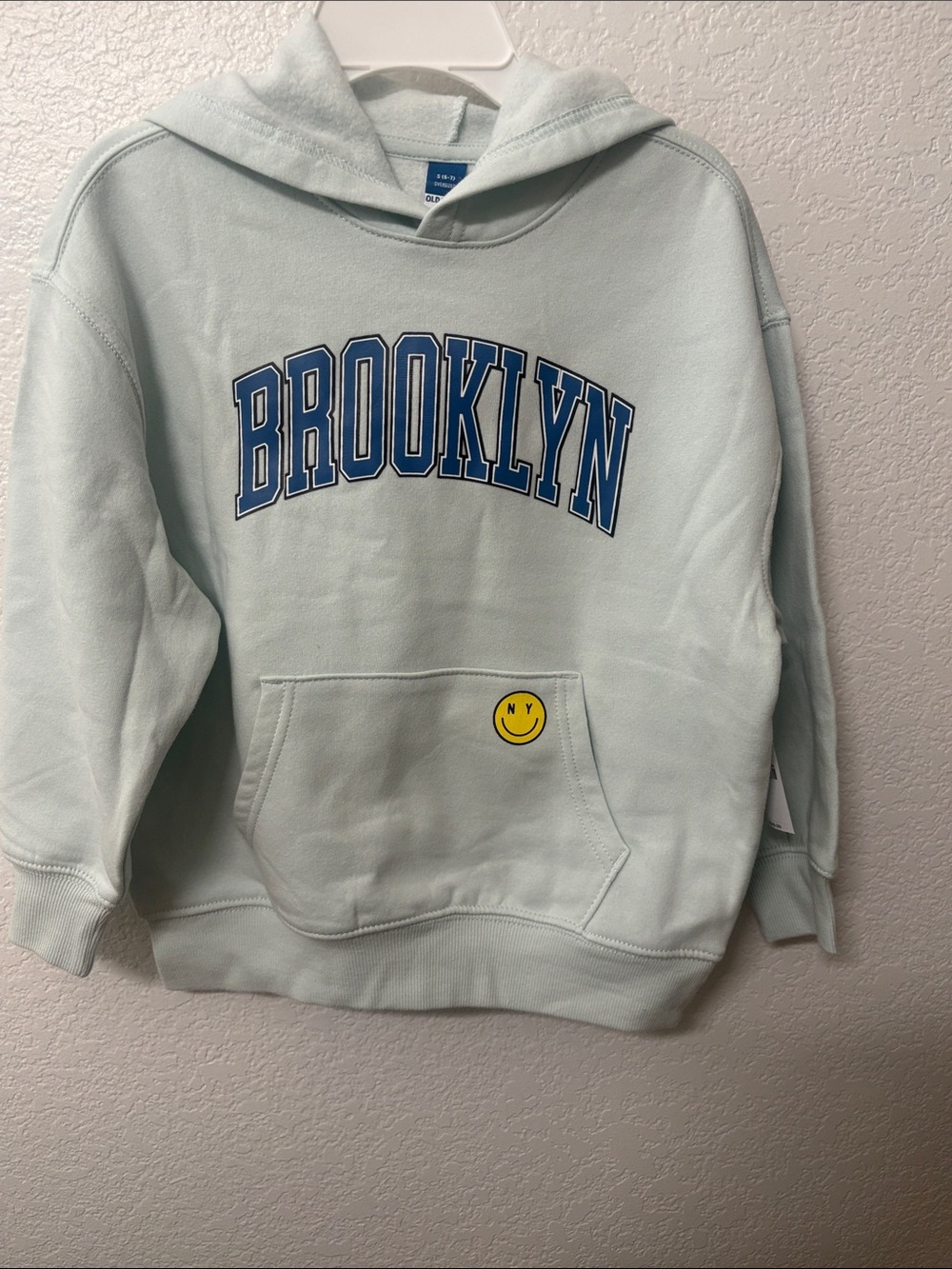 Old Navy Light Mint Kids Hoodie with Blue Size Tag